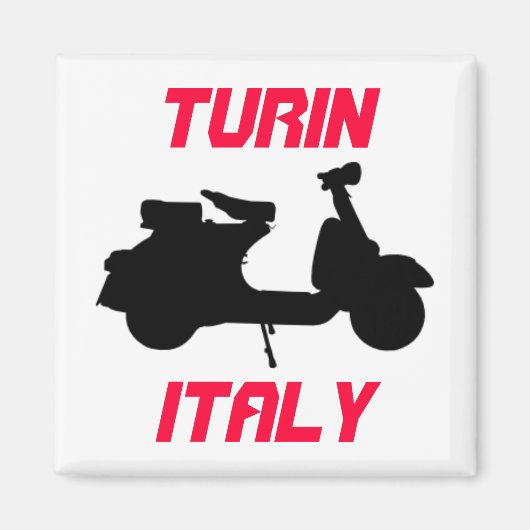 Scooter, Turijn, Italië Magneet (Voorkant)