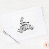 Scooter woord collage stickers (Envelop)