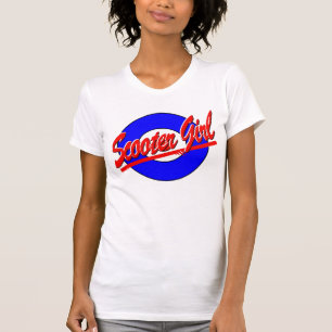Scootermeisje met doel t-shirt