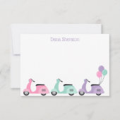 Scooters et cartes à notes plates personnalisées (Devant)