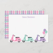 Scooters et cartes à notes plates personnalisées (Devant / Derrière)