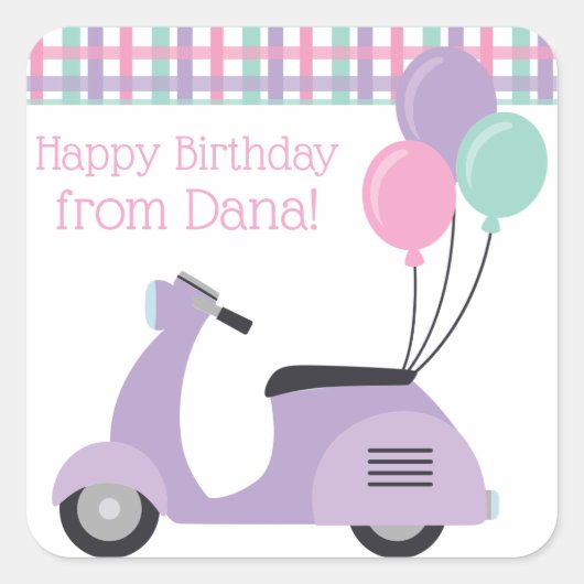 Scooters et Stickers personnalisés Plaid (Devant)