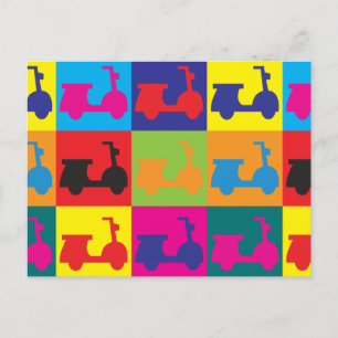 Scooters Pop Art Briefkaart