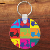 Scooters Pop Art Sleutelhanger (Voorkant)