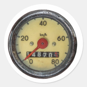 scootersnelheidsmeter ronde sticker
