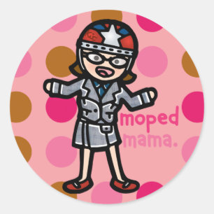 scootersticker. ronde sticker