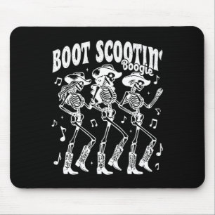Scootin' Boogie Retro Westerne Skeleton Dancing Ko Muismat