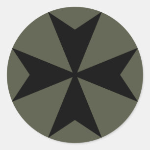 Scope Pet Sticker, Maltese Cross - Style 2 Ronde Sticker