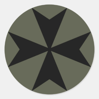 Scope Pet Sticker, Maltese Cross - Style 2 Ronde Sticker