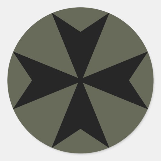 Scope Pet Sticker, Maltese Cross - Style 2 Ronde Sticker (Voorkant)