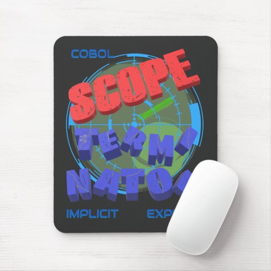 Scope terminators in Cobol-programmering Muismat (Met muis)