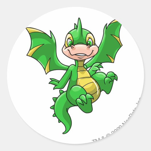 Scorchio Green Ronde Sticker (Voorkant)