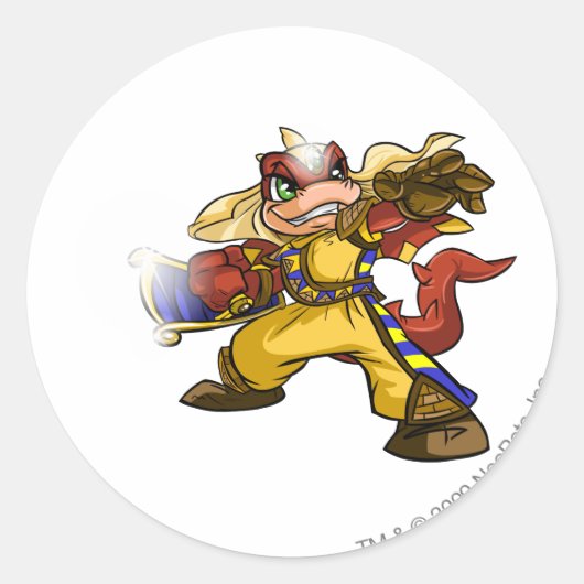 Scorchio Verloren woestijnspeler Ronde Sticker (Voorkant)