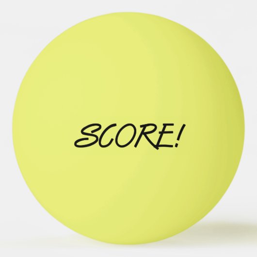 Score 1-star yellow black ping pong ball (Voorkant)