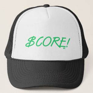 Score dollarteken groene witte blk schuim truckerh trucker pet