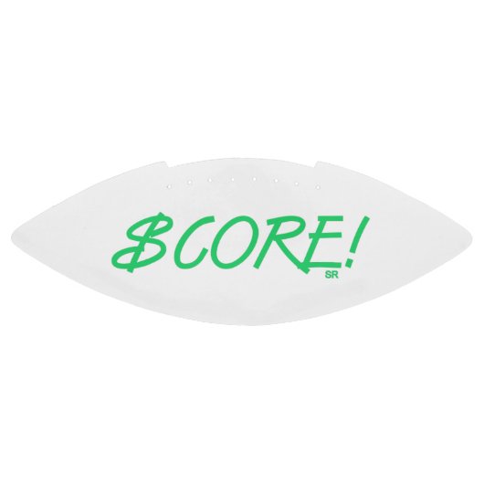 Score green and white dollar sign football (Paneel)