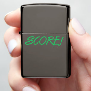 Score groene zwarte ijs Zippo aansteker