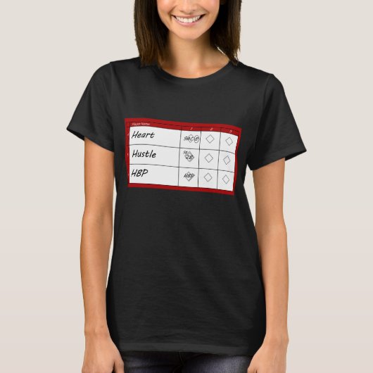 Score-kaart - minimaal t-shirt (Voorkant)
