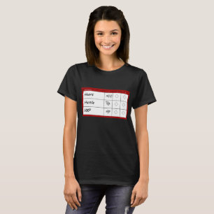 Score-kaart - minimaal t-shirt