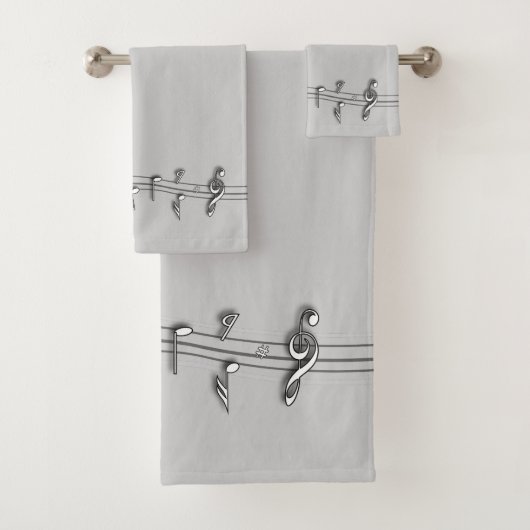 Score noir et blanc gris de notes musicales (En situation)