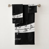 Score noir et blanc gris de notes musicales (En situation)