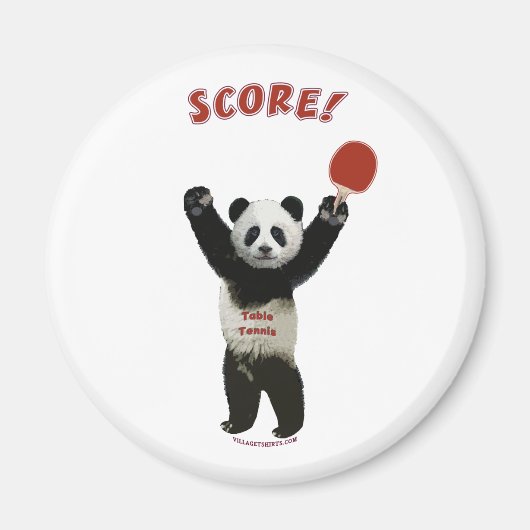 Score Panda Ping Pong Magneet (Voorkant)