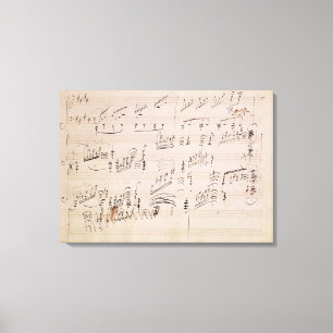 Score sheet van 'Moonlight Sonata' Canvas Afdruk
