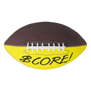 Score zwart en geel dollarteken voetbal american football