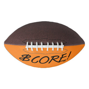 Score zwart en oranje dollarsymbool voetbal american football
