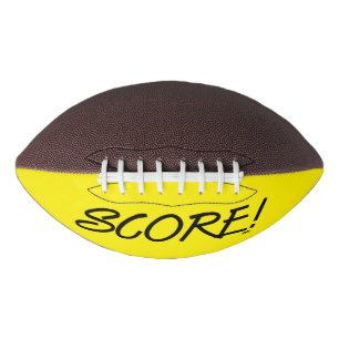 Score zwarte en gele voetbal american football