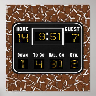 Scorebord football poster