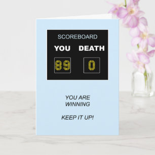 Scorebord van de 89e verjaardag kaart