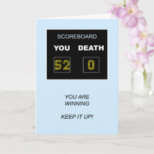 Scorebord voor de 52e verjaardag kaart