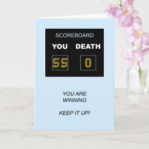 Scorebord voor de 55e verjaardag kaart