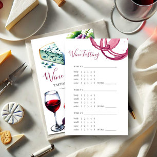 Scorecard voor de beoordeling van wijngebrande wij flyer