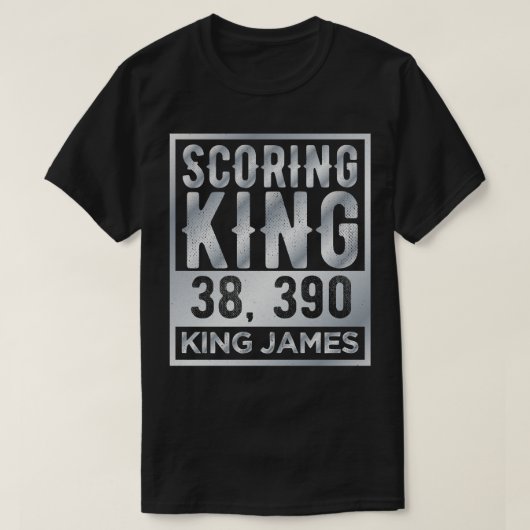 Scoring koning James  Silver Text T-shirt (Design voorkant)