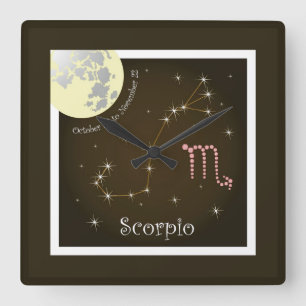 Scorpio 24-22 oktober Uhr Vierkante Klok