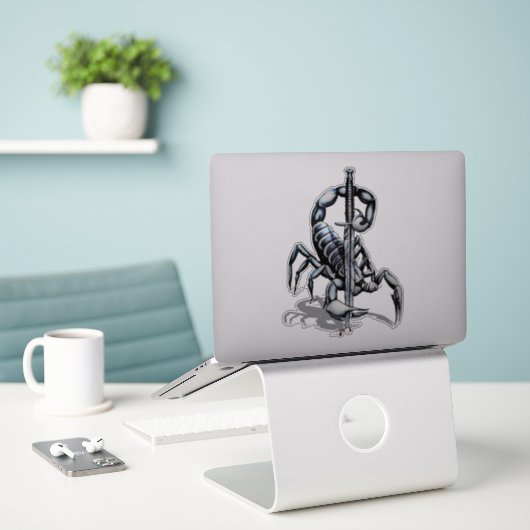 Scorpio 3d ticker sticker (Laptop op bureau)