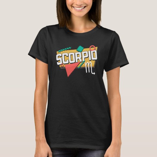 Scorpio 90s Horoscope Zodiac Sign Astrology T-shirt (Voorkant)