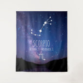 Scorpio | Aangepaste astrologie Tapestry Wandkleed (Voorkant)