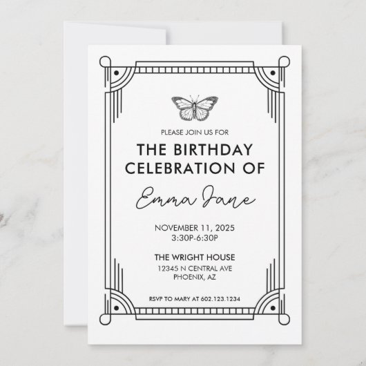 Scorpio Anniversaire Célébration Invitation (Dos)