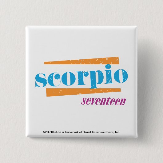 Scorpio Aqua Vierkante Button 5,1 Cm (Voorkant)