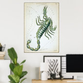 Scorpio Astrologische Tekening Poster (Thuiskantoor)