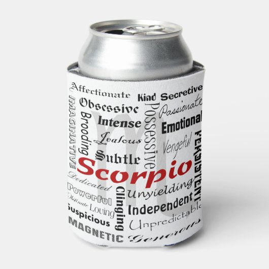 Scorpio Astrology Horoscope Zodiac Traits Collage Blikjeskoeler (Blikje Voorkant)