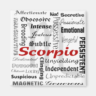 Scorpio Astrology Zodiac Horoscope Collage Patroon Magneet