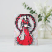 Scorpio Belly Dancer Gothic Moon Feestdagenkaart (Staand voorkant)