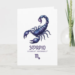 Scorpio Birthday Card Feestdagen Kaart