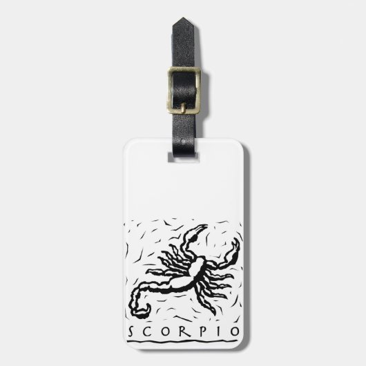 Scorpio Birthday Year Astrological Zodiac Sign Bagagelabel (Voorkant verticaal)