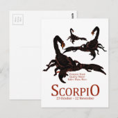 Scorpio Briefkaart (Voorkant / Achterkant)