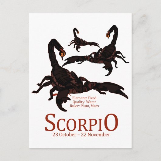 Scorpio Briefkaart (Voorkant)